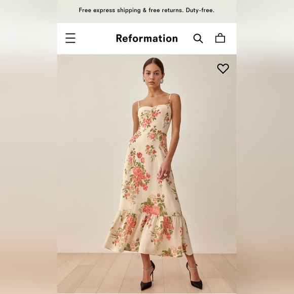 Reformation Dresses & Skirts - REFORMATION Jasen dress in Corsage color (Brand New)